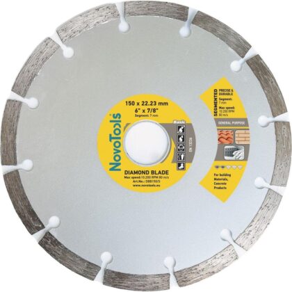 Gyémánt vágótárcsa NovoTools Basic 150x22.23 mm, szegmentált