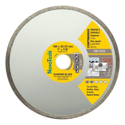 Gyémánt vágótárcsa NovoTools Basic 180x22.23 mm, kerámia