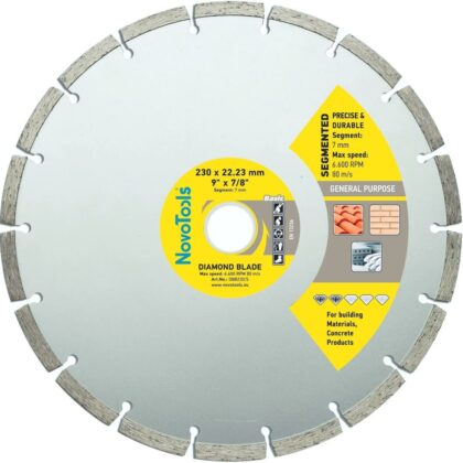 Gyémánt vágótárcsa NovoTools Basic 230x22.23 mm, szegmentált