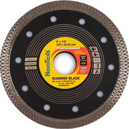 Gyémánt vágótárcsa NovoTools Professional 125x22.23 mm, extra kerámia