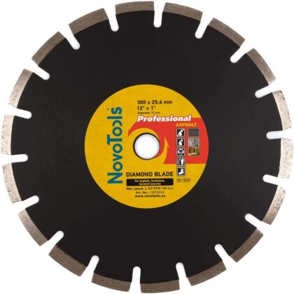 Gyémánt vágótárcsa NovoTools Professional 300x10x25.4 mm, aszfalt