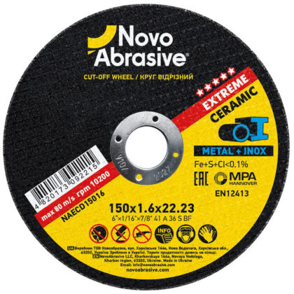 Vágókorong fémhez NovoAbrasive Extreme 41 150x1.6x22.23 mm