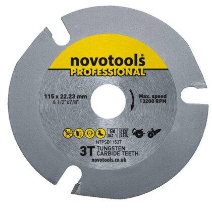 TCT fűrészlap NovoTools Professional 115x22.23 mm, 3Т