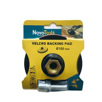 Csiszoló back tépőzáras korong 100mm M14x2 adapterrel