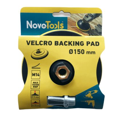 Csiszoló back tépőzáras korong 150mm M14x2 adapterrel