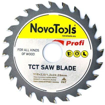 TCT fűrészlap NovoTools Standard 115x22.23 mm24Т