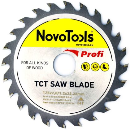 TCT fűrészlap NovoTools Standard 125x22.23 mm24Т