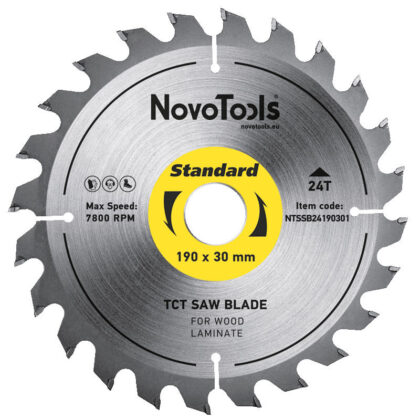 TCT fűrészlap NovoTools Standard 190x30 24Т