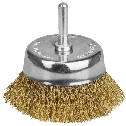 NovoTools Fazékkefe For Drills hullámosított Huzal Brass-Coated, 75x6 mm