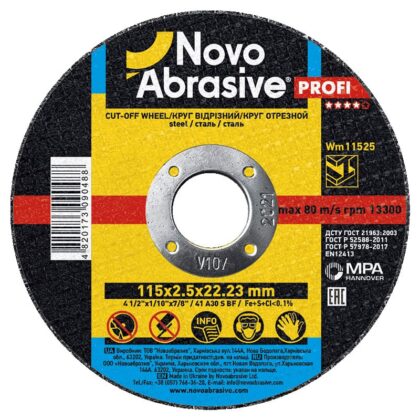 Vágókorong fémhez NovoAbrasive 41 115x2.0x22.23 mm